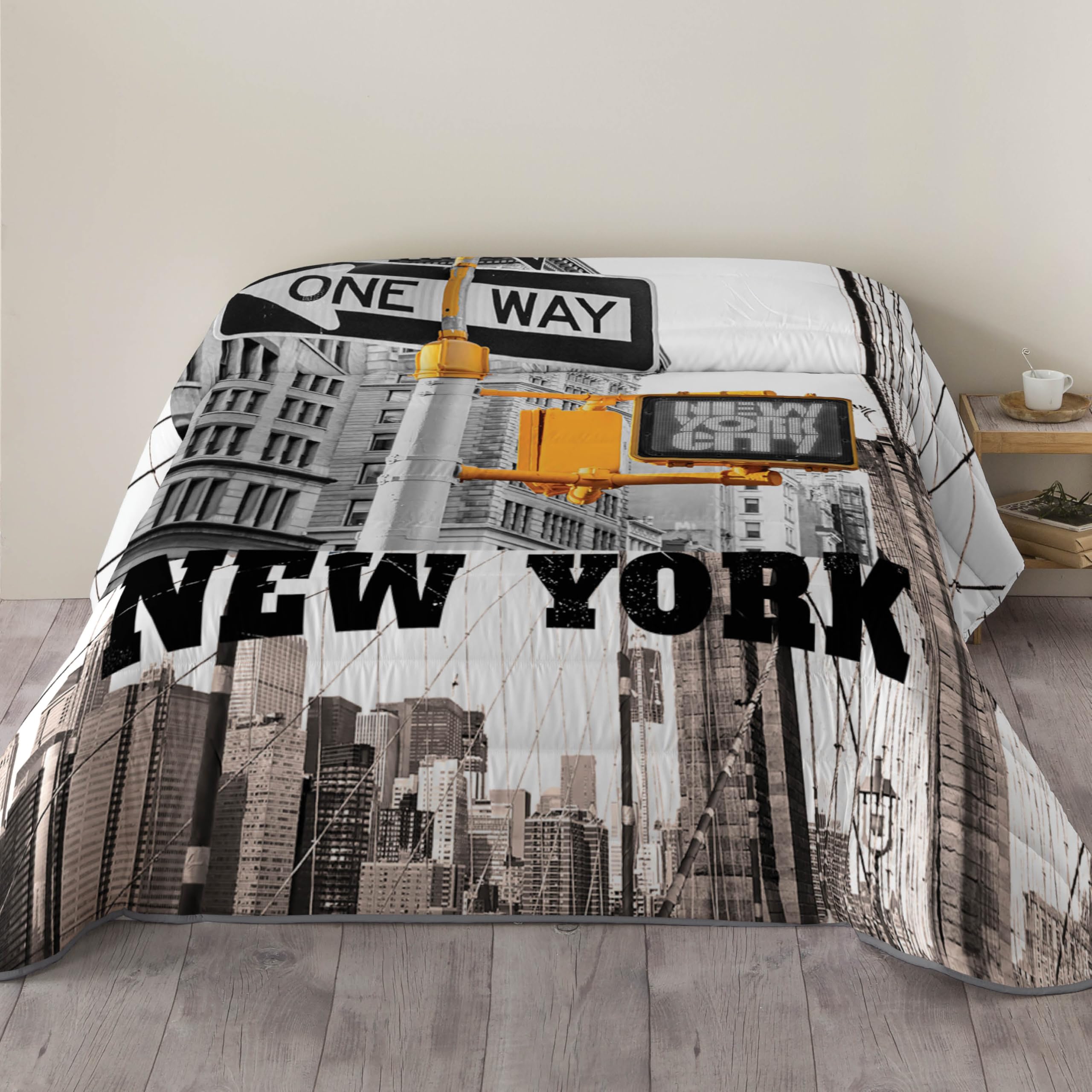 NATURALS Edredón Nórdico Estampado 300 Gramos - Cama 135-100% Microfibra, Tacto Suave, Gran Comodidad, Certificado OEKOTEX Standard 100 - Colección 2024/2025 (Brooklyn, 235x260 cm)