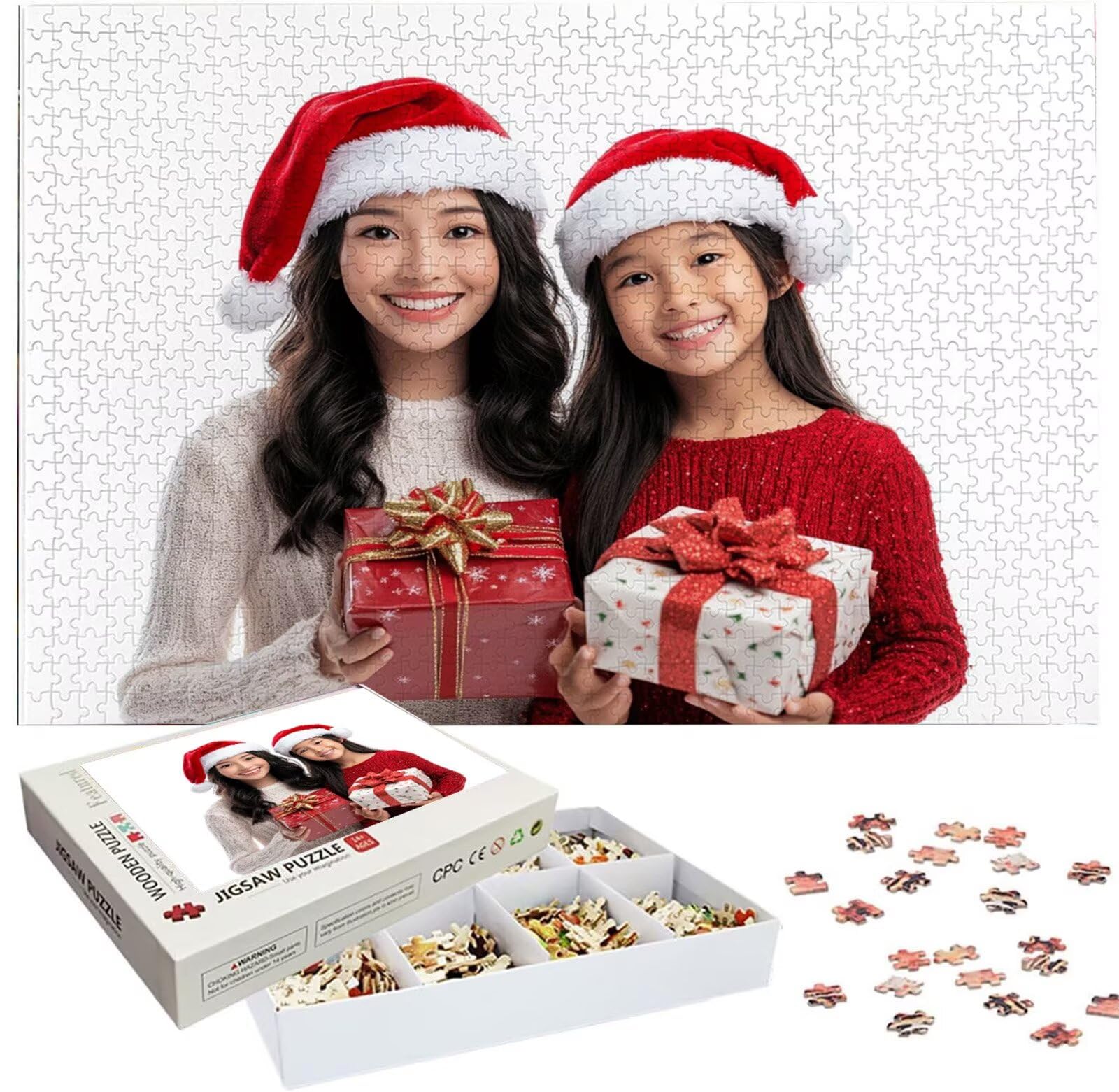 Spersonalizowane puzzle, niestandardowe drewniane puzzle fotograficzne