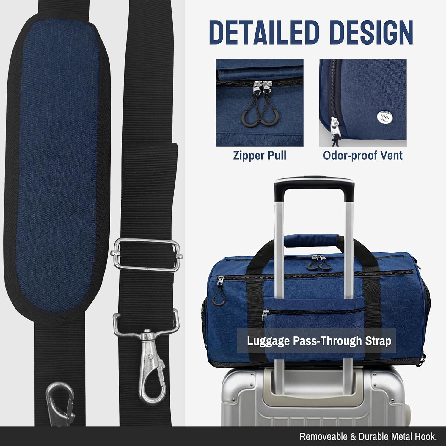 Gym Bag for Men & Women with Shoe Compartment & Wet Pocket, 31L Water Resistant Sports Duffle Bag with Quick-Access Pouch,Multi-Purpose Weekender Overnight Bag - Image 2