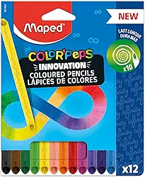 Lápis de Cor Color Peps Infinity, 12 Cores