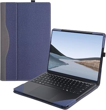 Laptop Case Cover for 2024 Microsoft Surface Laptop 7 AI Copilot+ PC 13.8 inch 7th Edition Model 2036 2107 Detachable Notebook Sleeve Computer Bag Protective PU ShellBlue, 13.8