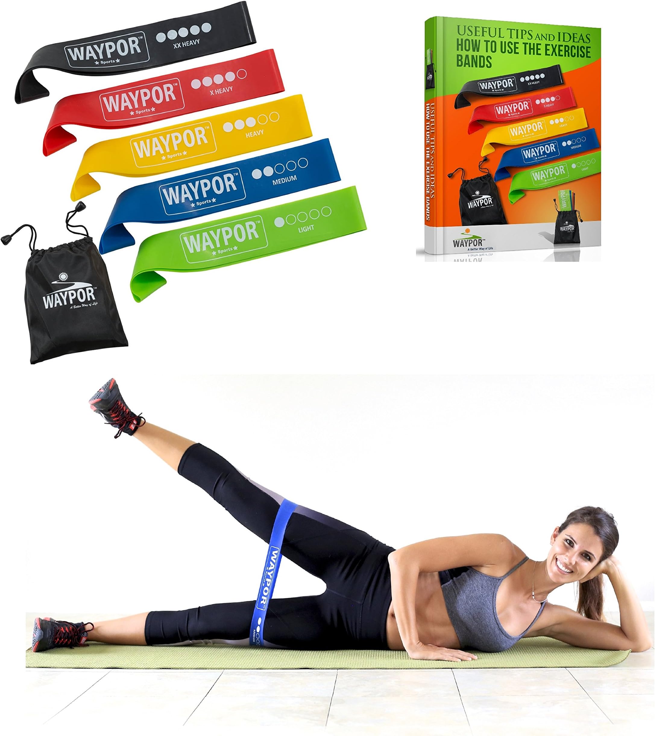 Exercise Resistance Loop Bands, 5 Distinct Strength Levels, Comes With A Carry Pouch, 3 Different Sizes To Choose, BONUS: Get Exclusive Access To Our Online Training Videos, Plus A Free E-Book!!!