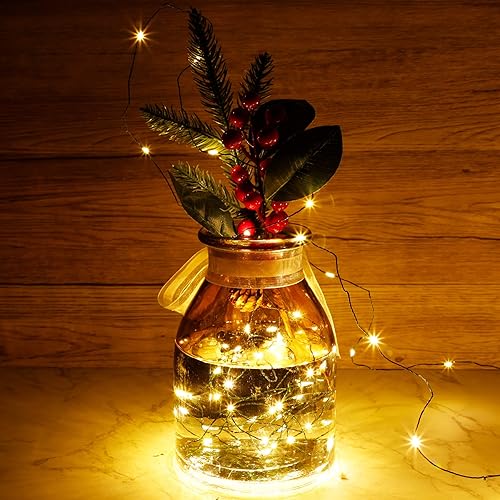 Miniatura 2 de Twinkle Star - Tira de luces LED de 4 pulgadas para interiores y exteriores, control regulable, luces de alambre verde estrellado, iluminación para