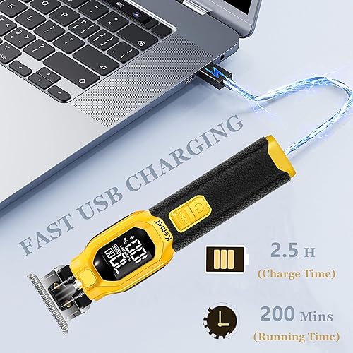 Miniatura 6 de KEMEI 1878 - Cortadora de barba para hombres, 3 en 1, afeitadoras para hombres, recortadora de pelo de nariz inalámbrica con cabeza extraíble,