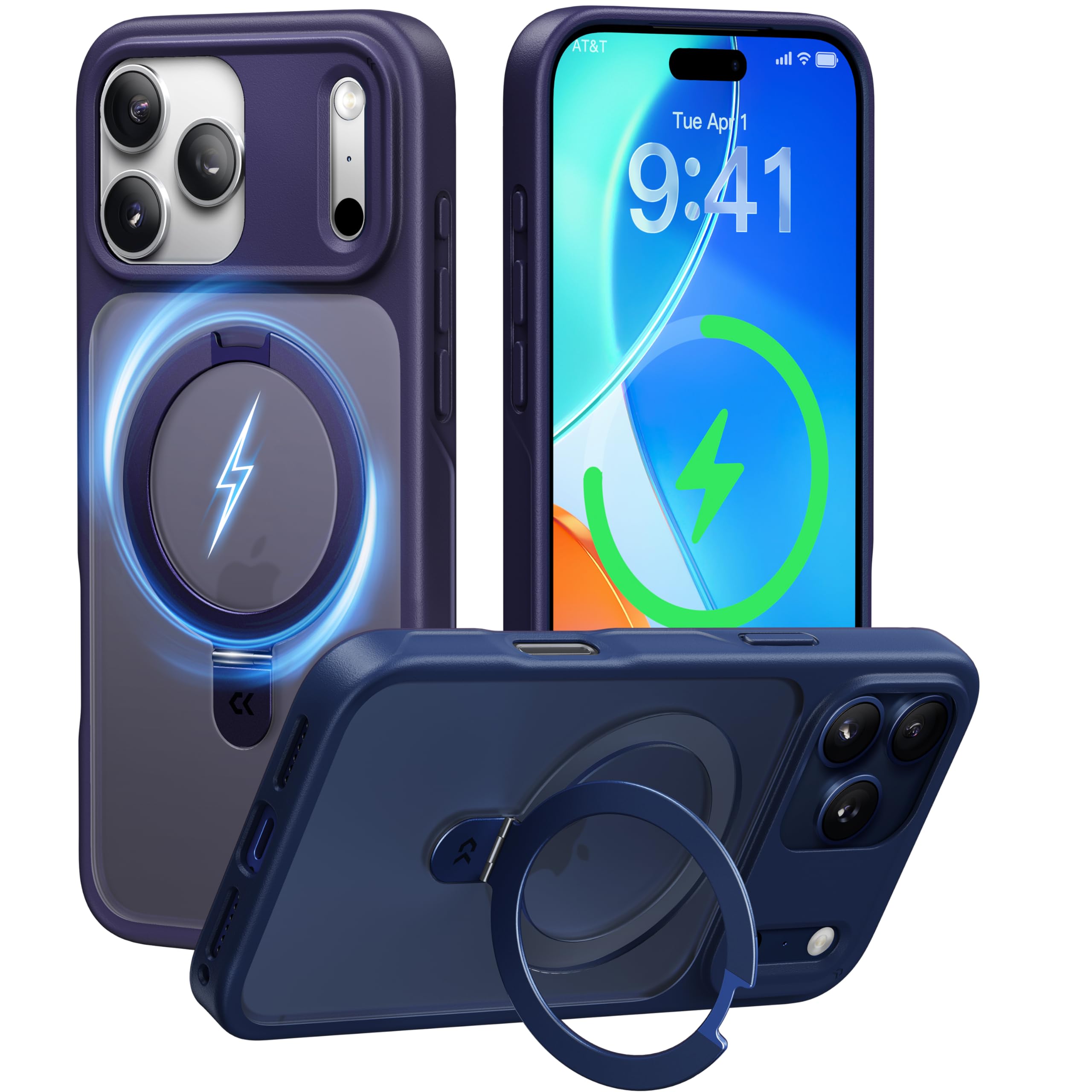 Photo 1 of CASEKOO Durable Magnetic Stand for iPhone 17 Pro Case, Purple