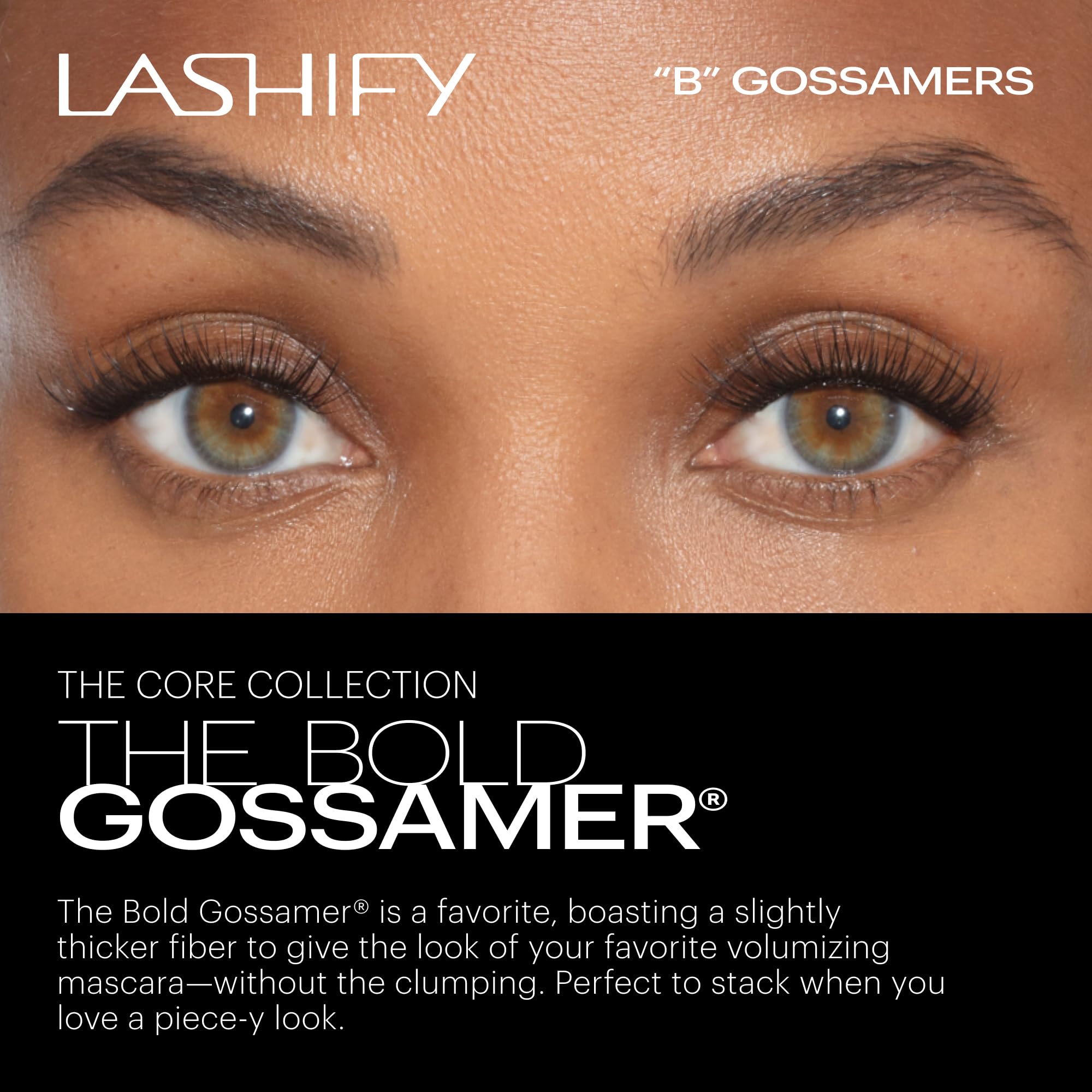 Lashify Bold 14mm Gossamer DIY Eyelash Extensions Refill, Black, Easy False Eyelashes for a Natural Look - Image 2