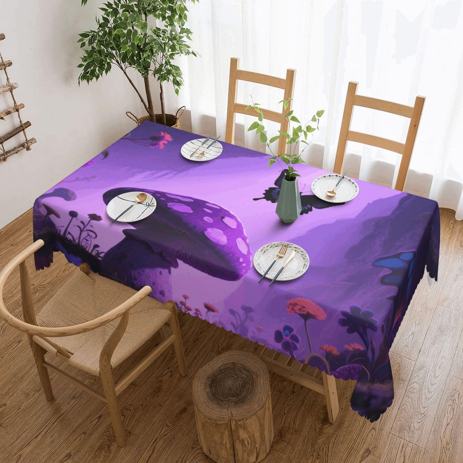 Nappes déperlante pour jardin et fête au motif champêtre coloré