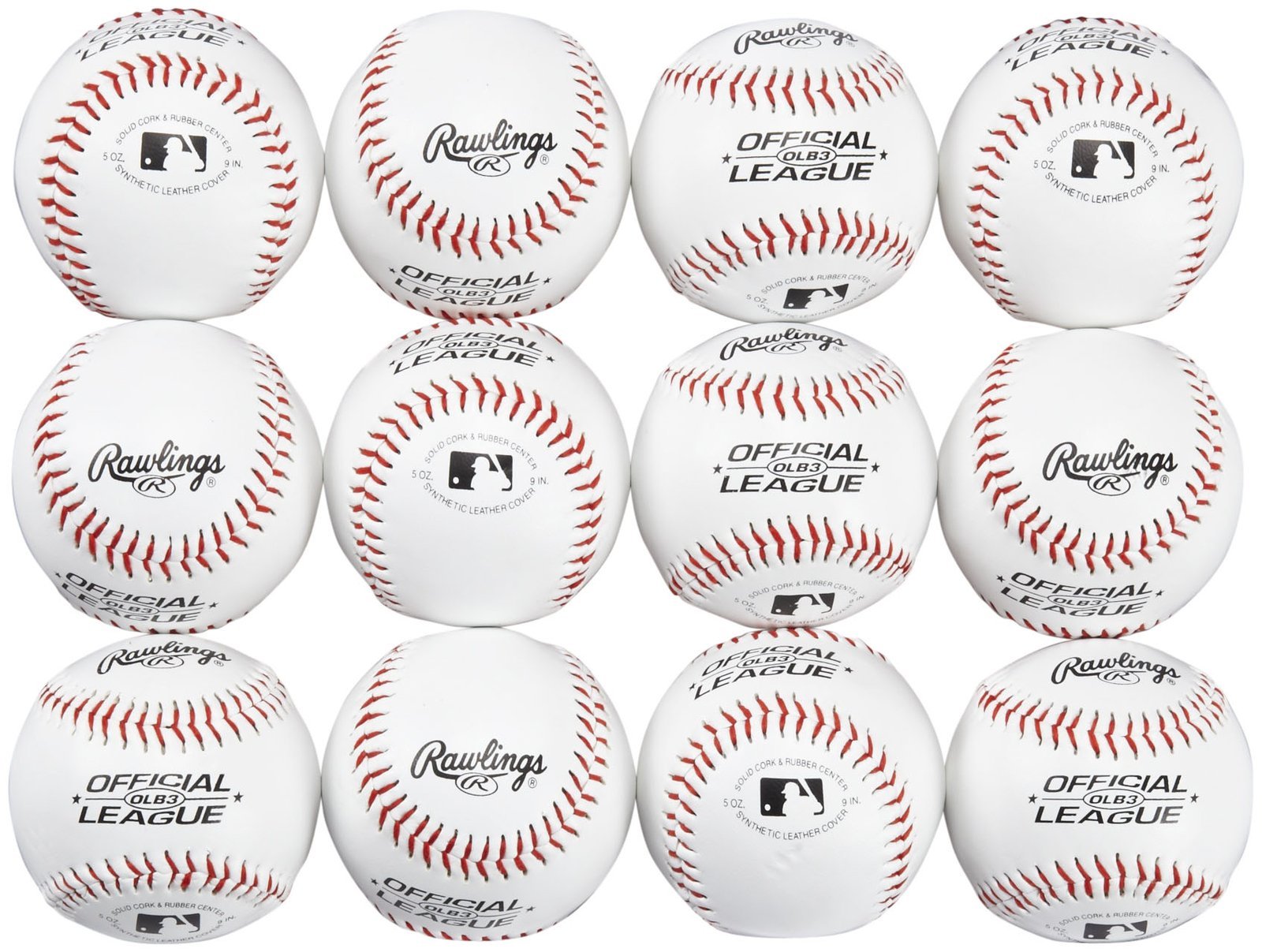 Official League Recreational Use Practice Baseballs | Youth | Bag of 12 | OLB3BAG12 | 12 Count