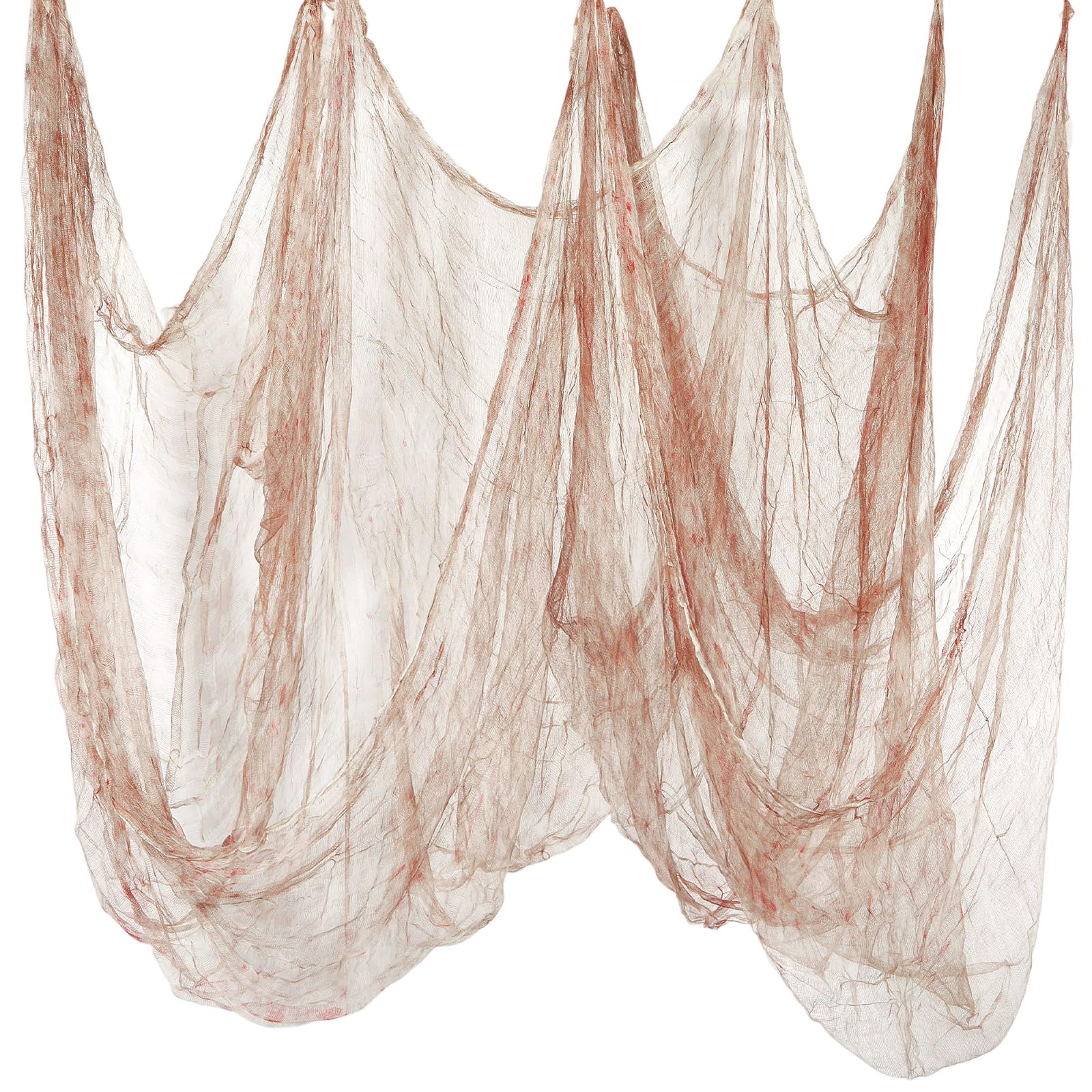 Boao 70.87 x 196.85 Inch Halloween Cheesecloth Cheese Cloth Roll for Crafts Large Old Bloody Cotton Muslin Gauze Fabric for Party Decorations — image 1