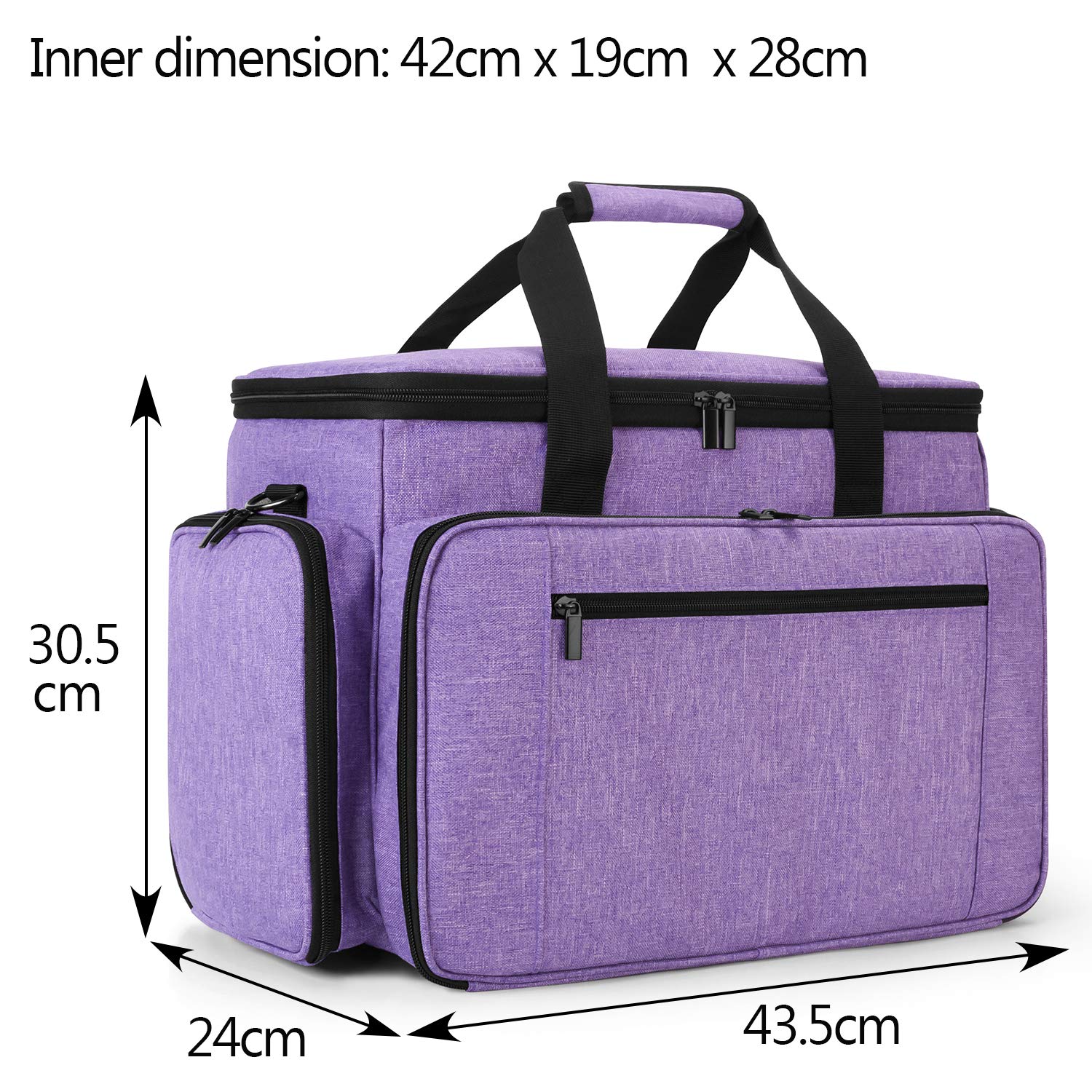 Luxja Sac Machine à Coudre avec Coussin Amovible, Sac pour Machine a Coudre | Sacoche Machine à Coudre pour Accessoires de Coudre
