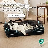 Vista 146 de Bedsure - Cama ortopédica mediana para perros, sofá cama impermeable para perros medianos, espuma de soporte con funda extraíble y lavable, forro