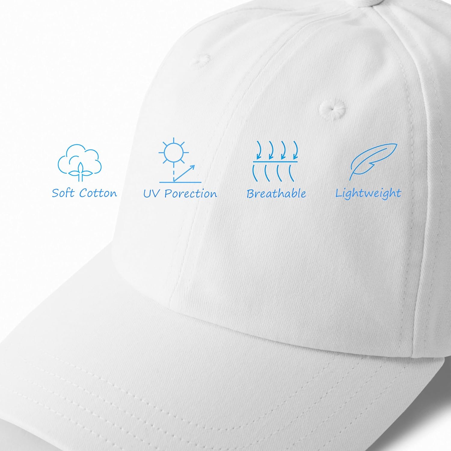 Wheebo 12 Pieces Solid Color Baseball Cap for Women Men Unisex Cotton Adjustable Dads Hat - Image 4