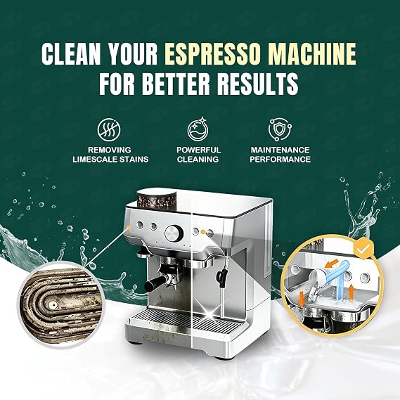Espresso Machine Cleaning Tablets Coffee Maker Oil Remover 120Tab Universal
