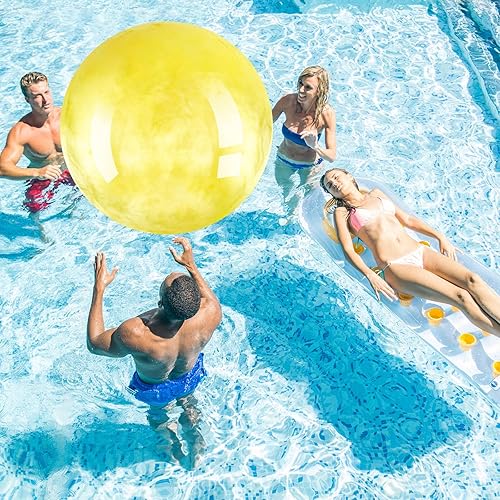 Miniatura 7 de 2 pelotas de playa inflables gigantes marmoleadas, bolas de playa grandes inflables de kickball grande para playa, piscina, fiesta, juguetes para