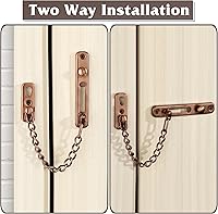 Vista 5 de Candado de Protección de Puerta con Cadena Alise, Cierres de Cadena de Puerta con Resorte de Seguridad y Presión Antirrobo, Cierres de Cadena