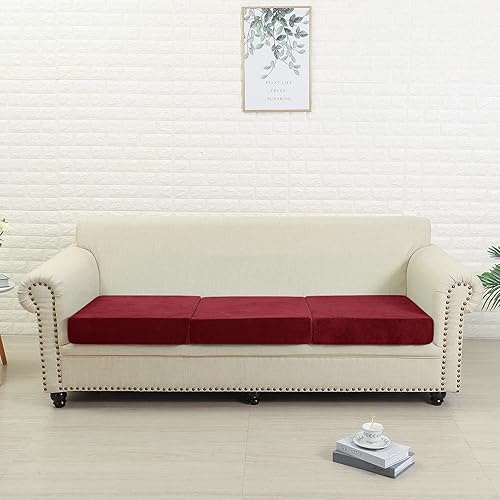 Miniatura 3 de Funda universal para sofá resistente al desgaste, fundas de terciopelo elástico para cojín separado para sofá, fundas de sofá en forma de L tanto