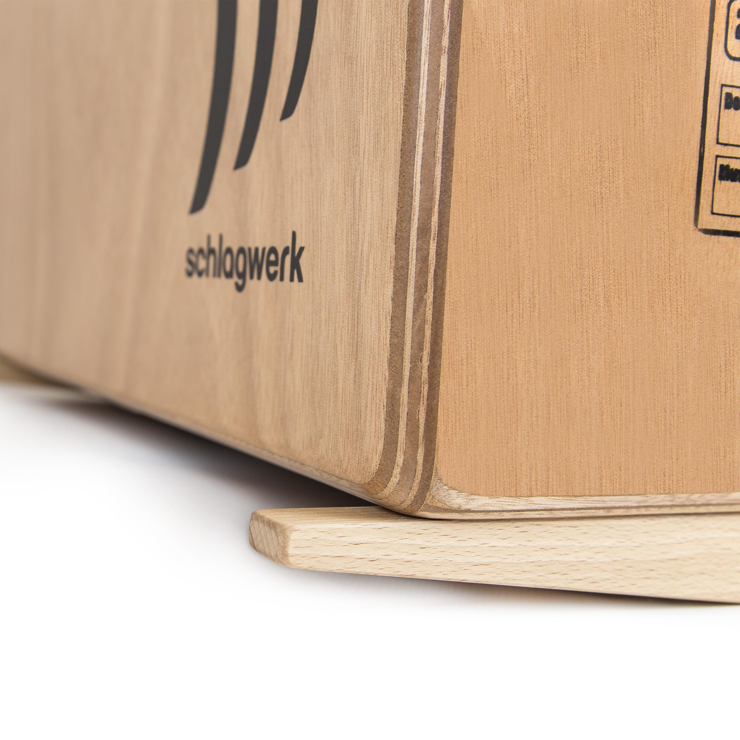 Schlagwerk BC462 - Bass-Cajon mit 2inOne Technologie mit 84 Snare Spiralen - für unplugged Gigs - Antik Buche mit Gabun Holz Korpus - Made in Germany