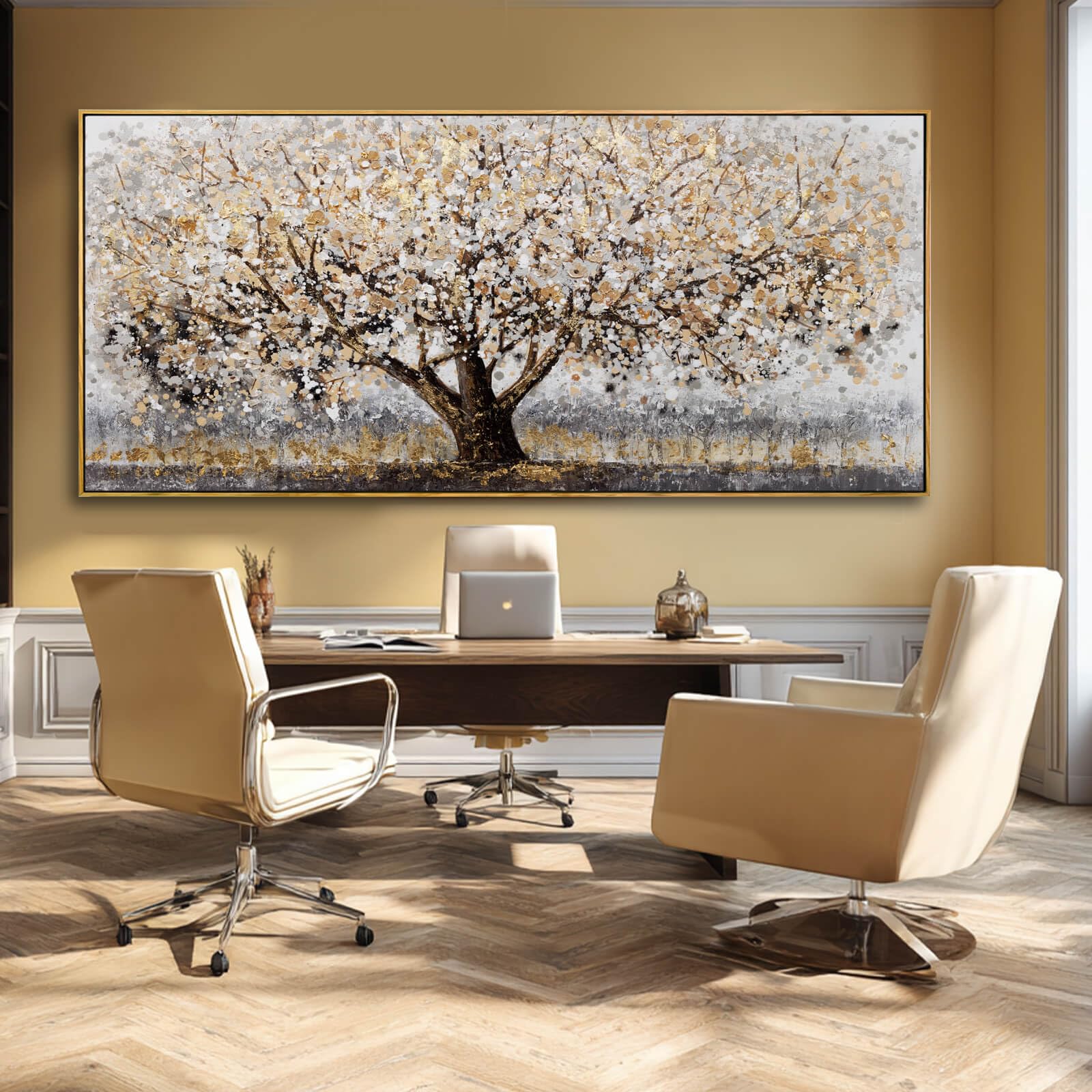 tree framed wall art floral wall decor vintage art pictures 32"x70" wall prints for living room artwork for dining room
