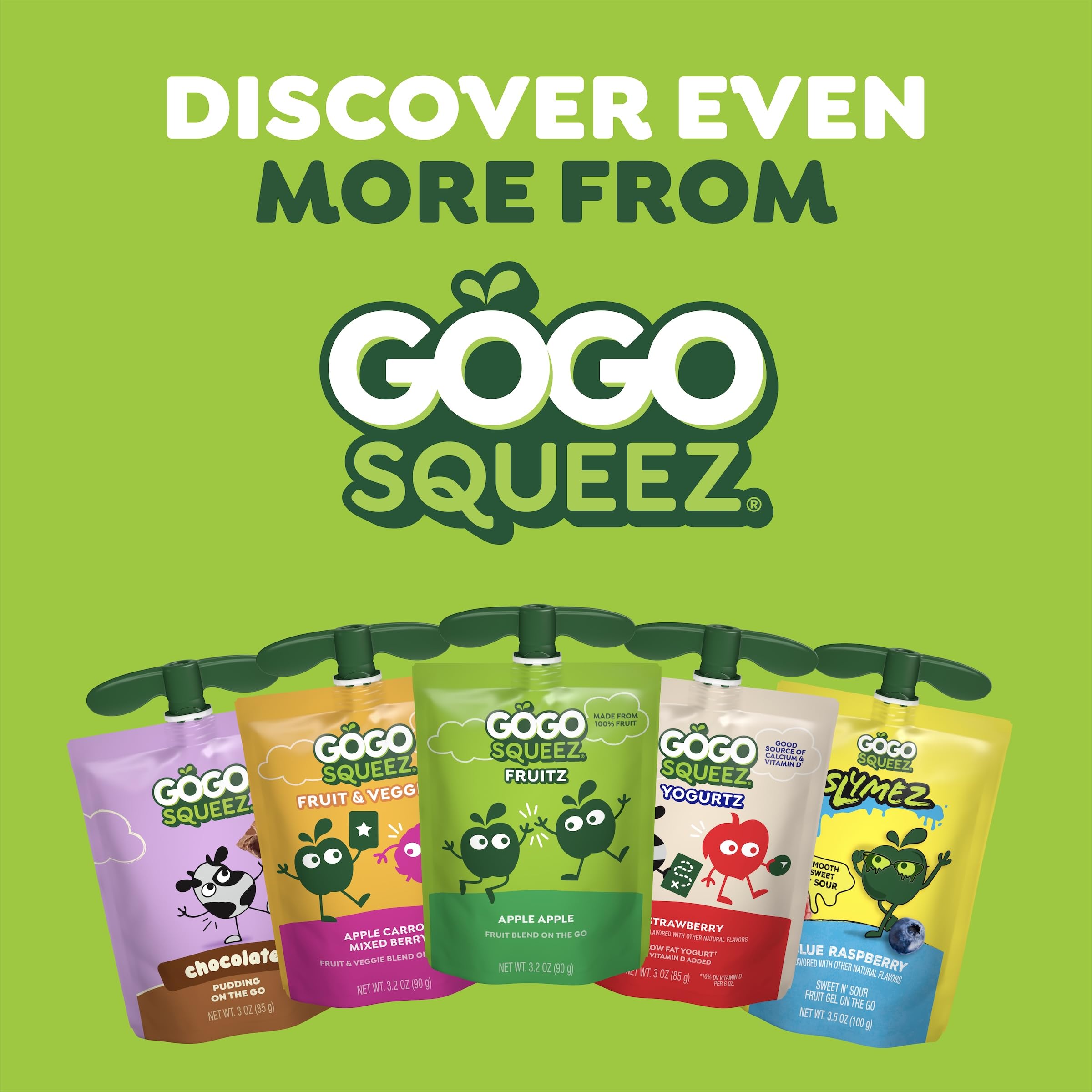 GoGo squeeZ puré de manzana, manzana de manzana, 3.5 oz (48 bolsas), sin gluten, vegano, puré de manzana sin azúcar, bolsas sin bisfenol A