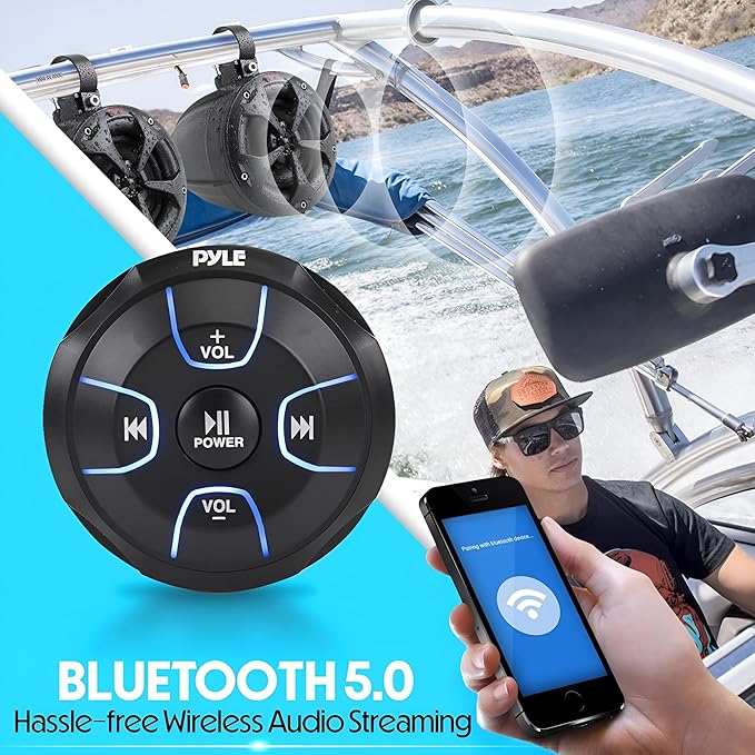Parlantes Pyle 2 Vías Bluetooth 4" 800W Impermeables para ATV, UTV, Jeep, Bote miniatura 5