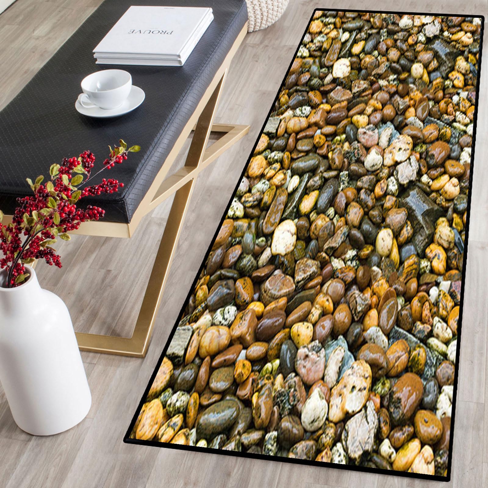 Alfombras de pasillo antideslizantes de 80x150cm con pelo corto suave para entrada