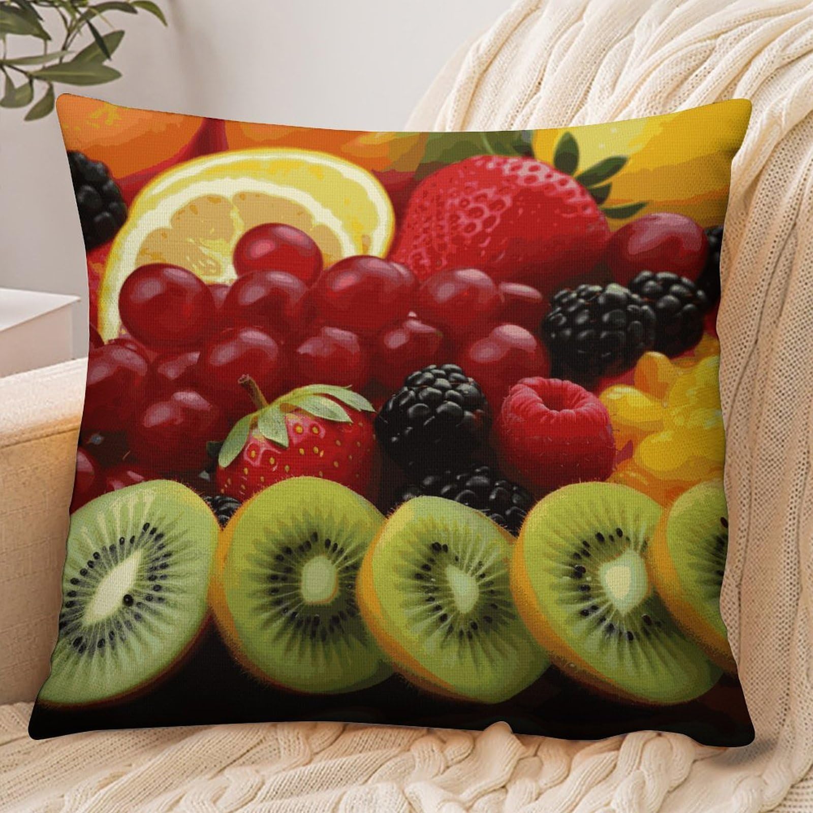 Fekiloot Style Fresh Fruit Pillowcase Pillow Sham Pillow Case