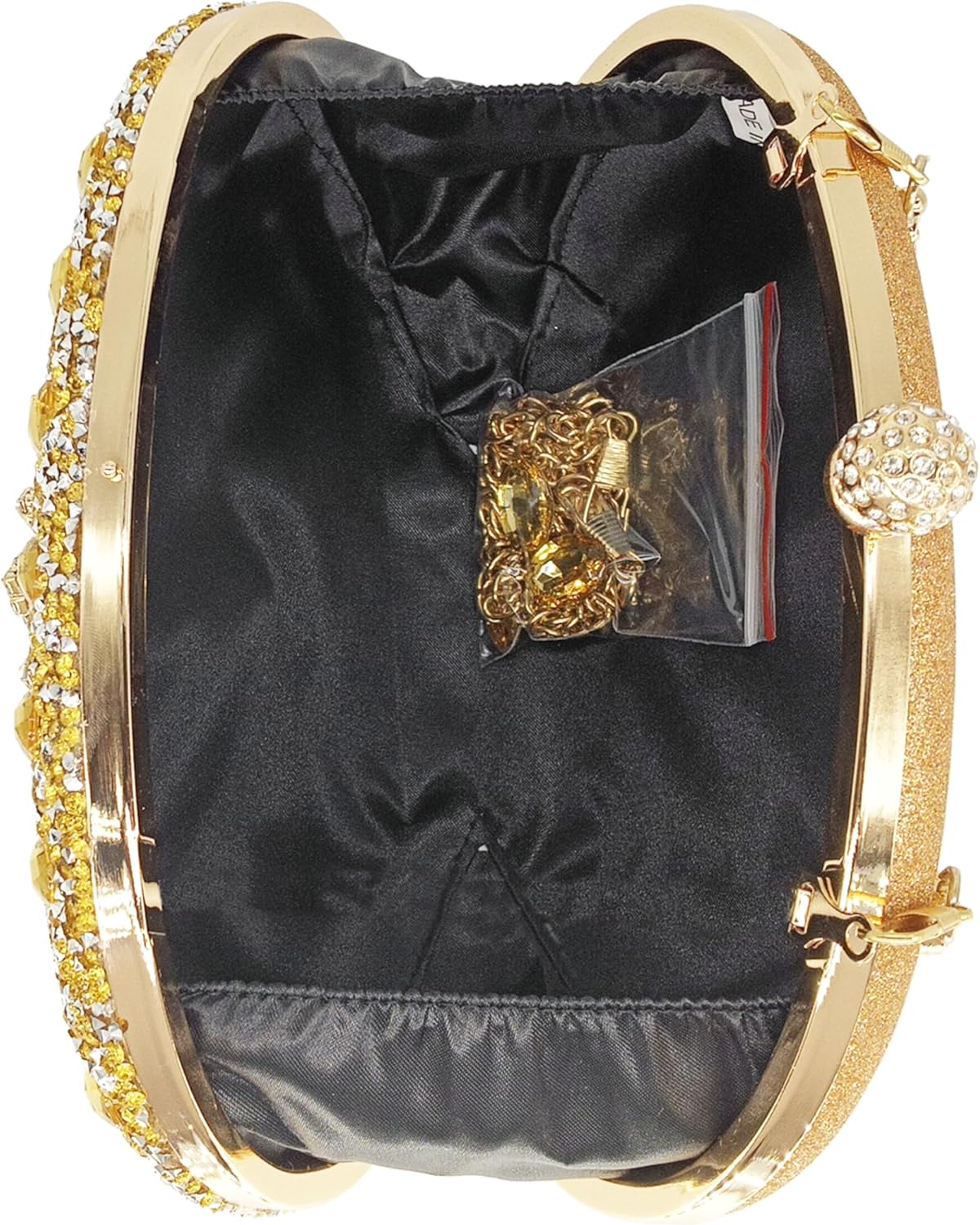 Rhinestone Clutch Purses for Women Evening Wedding Formal Round Pearl Clasp Handbag for Party Prom - Image 5