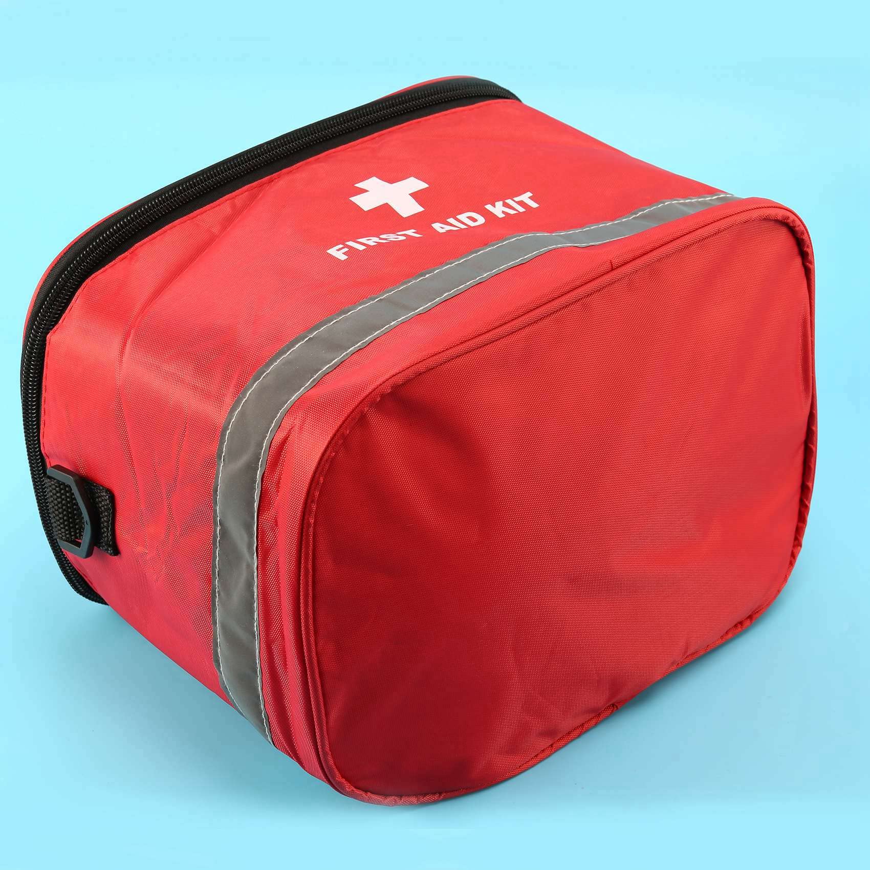 5 x kit de primeros auxilios al aire libre bolsa de camping bolsa de emergencia médica casa paquete rojo nylon llamativo símbolo bolsa