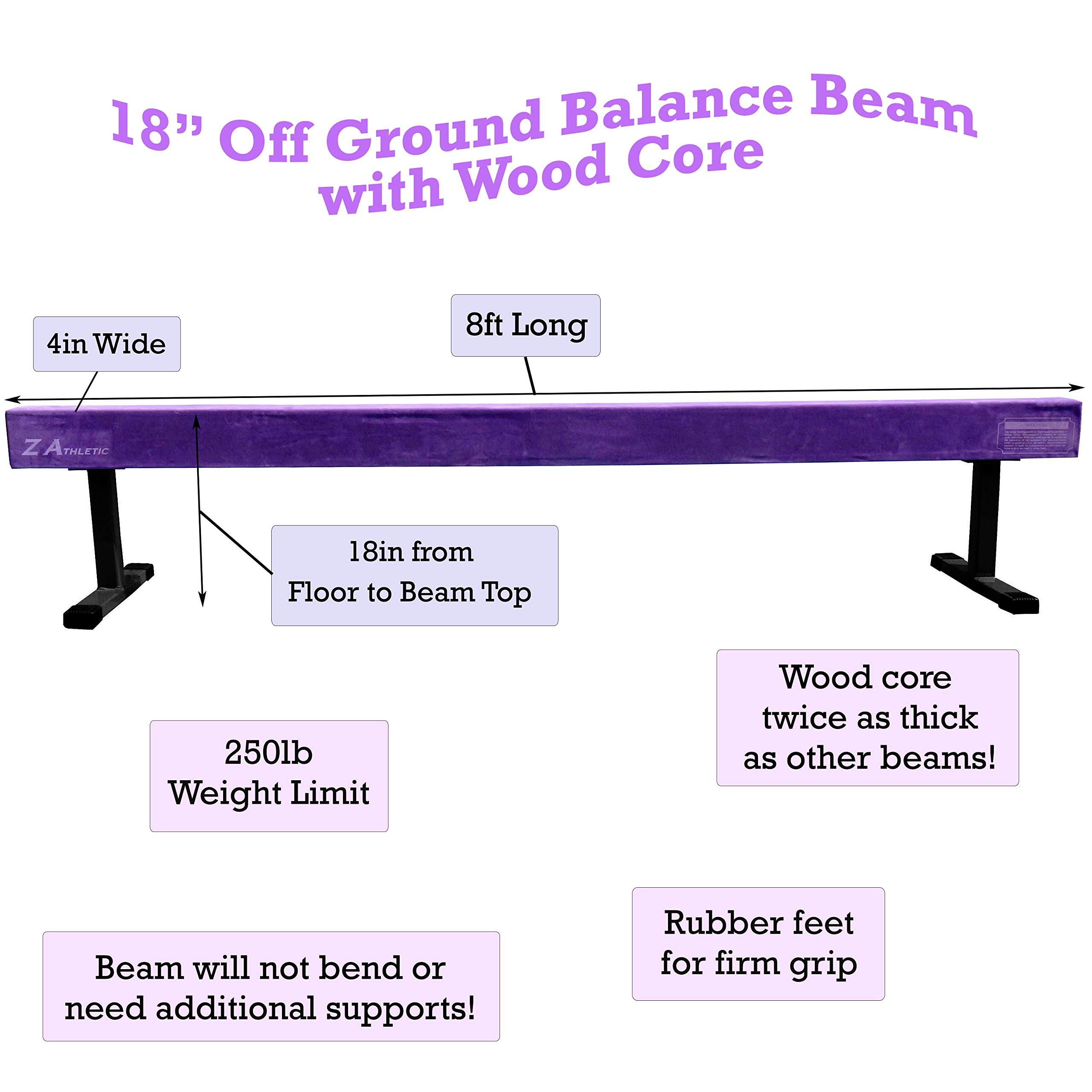 Z ATHLETIC Expandable Kip Bar for Gymnastics, 4ft x 6ft x 2in Mat, Off