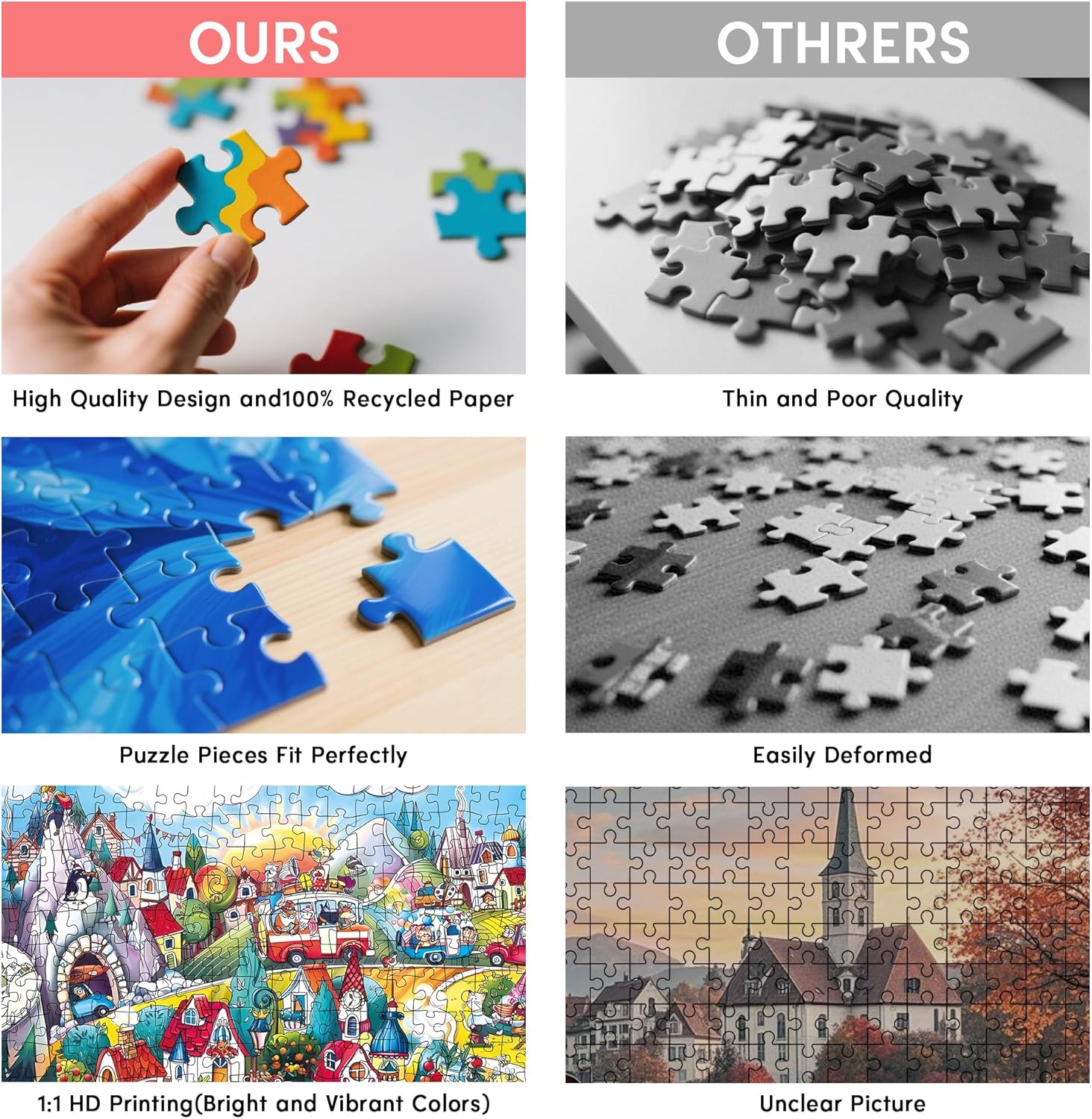 1000 Piece Jigsaw Puzzle for Adults, Hard Difficult Challenging Large Puzzle, Gift for Adult Puzzle Lovers Amusement Park (27.5 x 20 Inches)