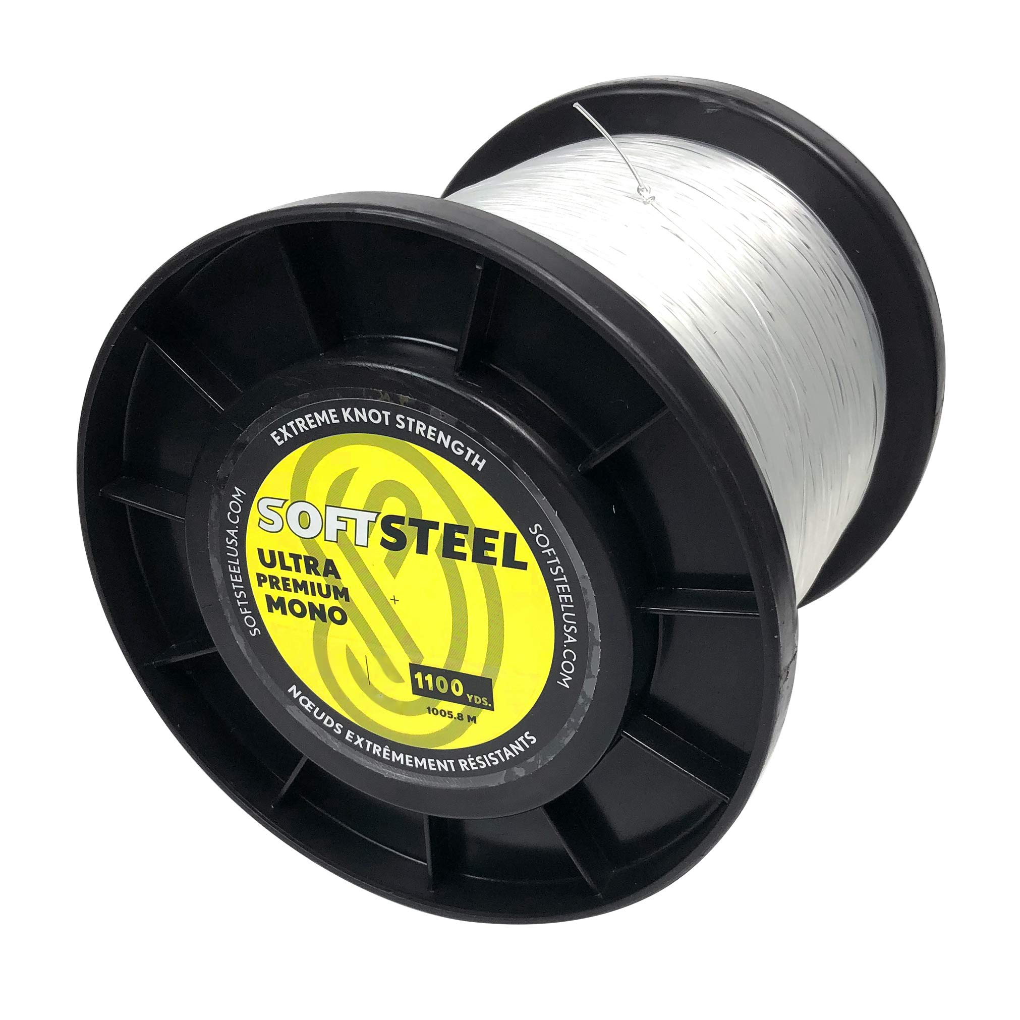 Soft Steel Ultra Premium Monofilament Clear 1,100 Yard Spool- 200-Pound : Sports & Outdoors