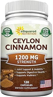 Sponsored Ad - Natural Ceylon Cinnamon 1200mg - 120 Capsules, True Cinnamon from Sri Lanka, Extract Supplement Pills Promo...