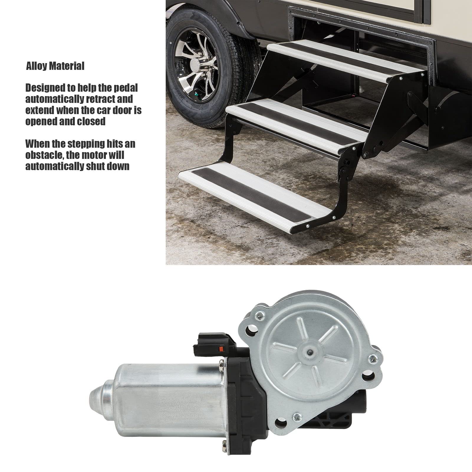 RV-Schrittmotor-Ersatzsatz 676061 1101428 RV-Treppeneingangs-Stufenmotor, Kompatibel mit Automatisch Einfahrendem Automatischem Abschalt-Ersatzsatz Schrittmotor 676061 1101428 RV-Getriebe