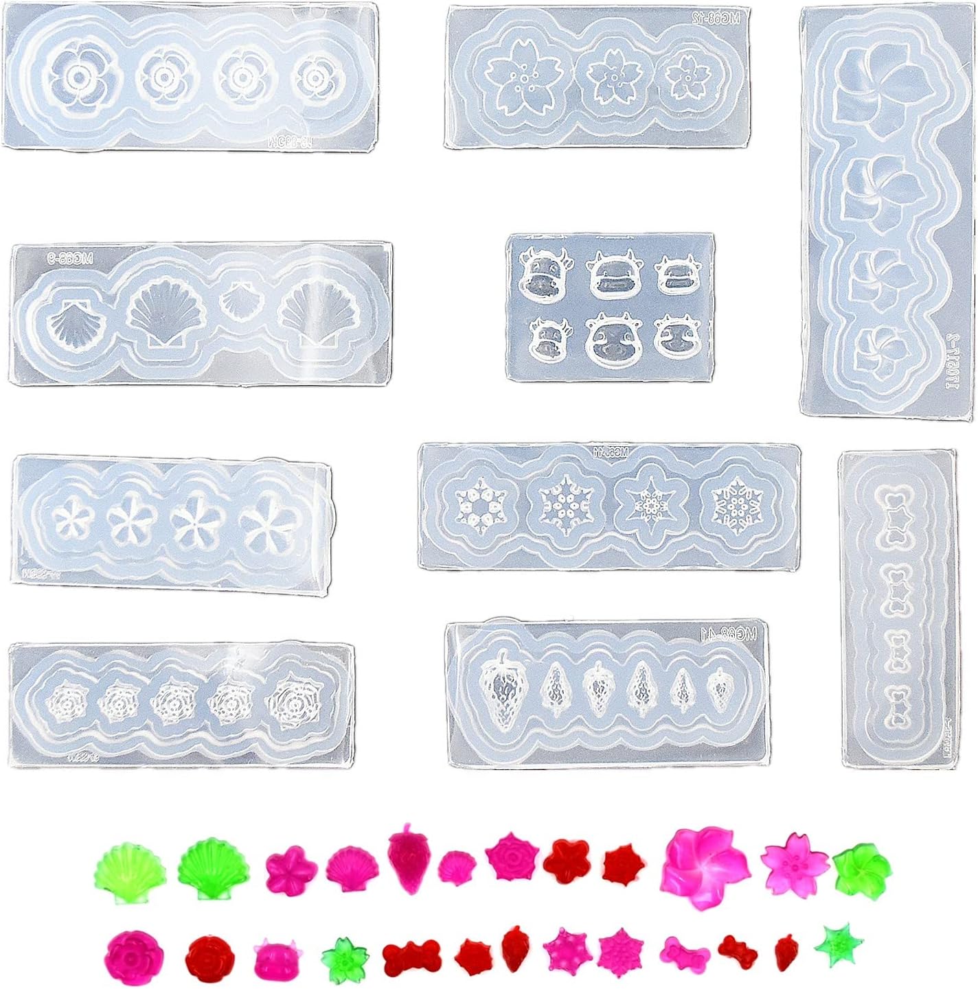 10 Pcs in Pack Silicone Nail Art Mold Nail Decorative Mould
