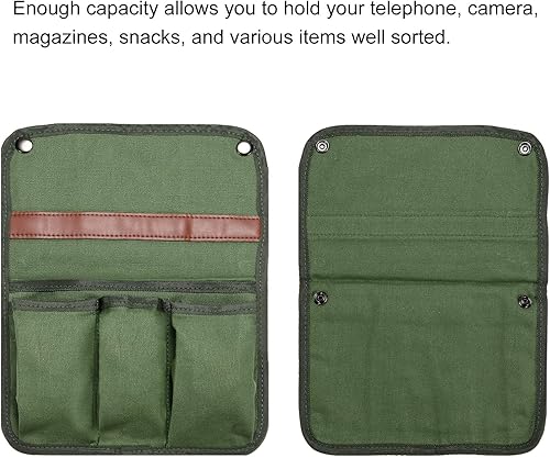 Miniatura 4 de PATIKIL Organizador para reposabrazos de silla, sillas plegables para exteriores, reposabrazos, revistas laterales, bolsa de almacenamiento