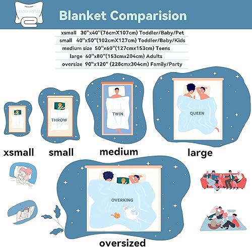 Miniatura 4 de Manta personalizada de bosque azul para niños y niñas, manta personalizada de animales salvajes, regalos para adolescentes, decoración de felpa de