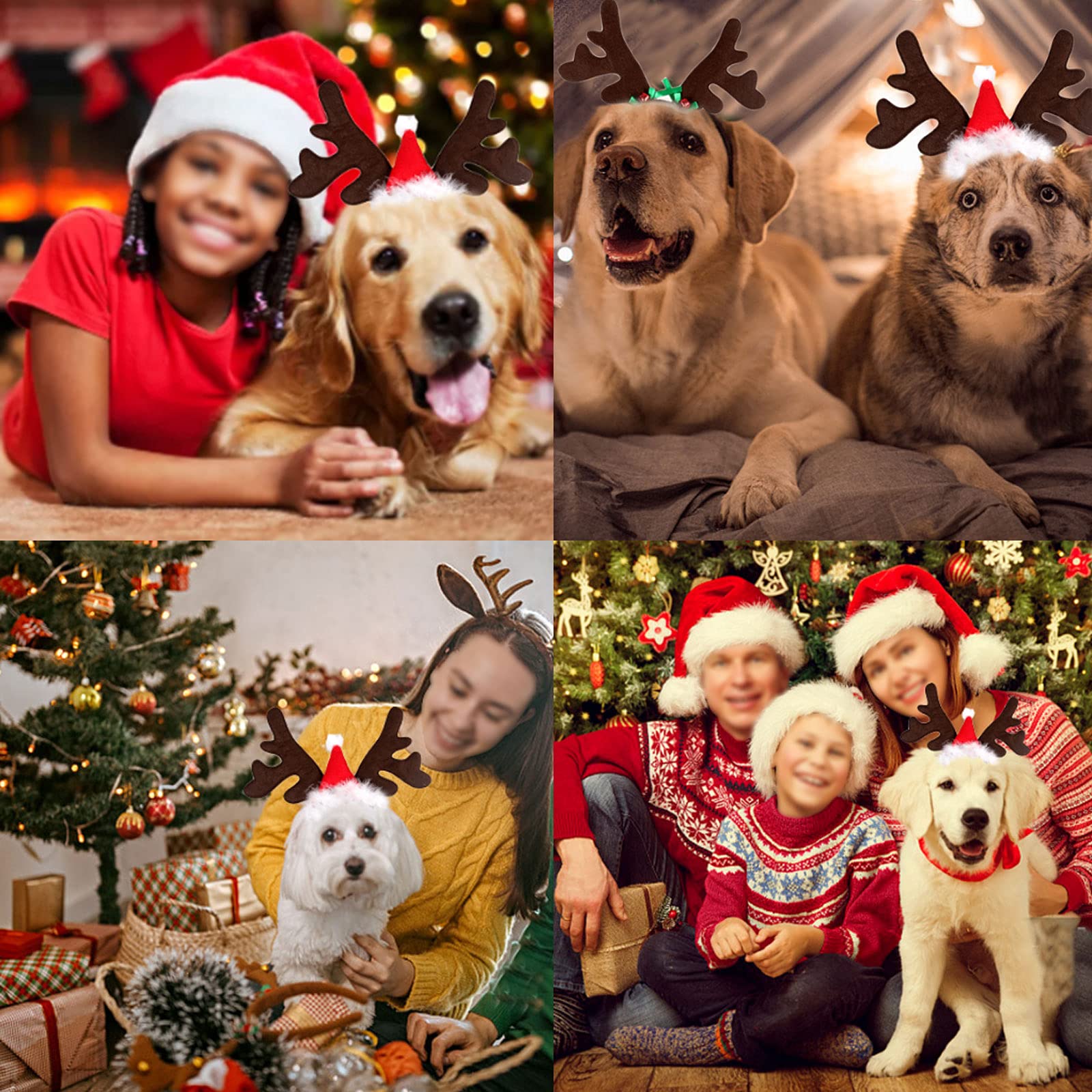 Renna Cappello Cane Natale Costume Cane Natale Fascia Con Corna Da Renna  Per Cani E Gatti, image size:1600x1600