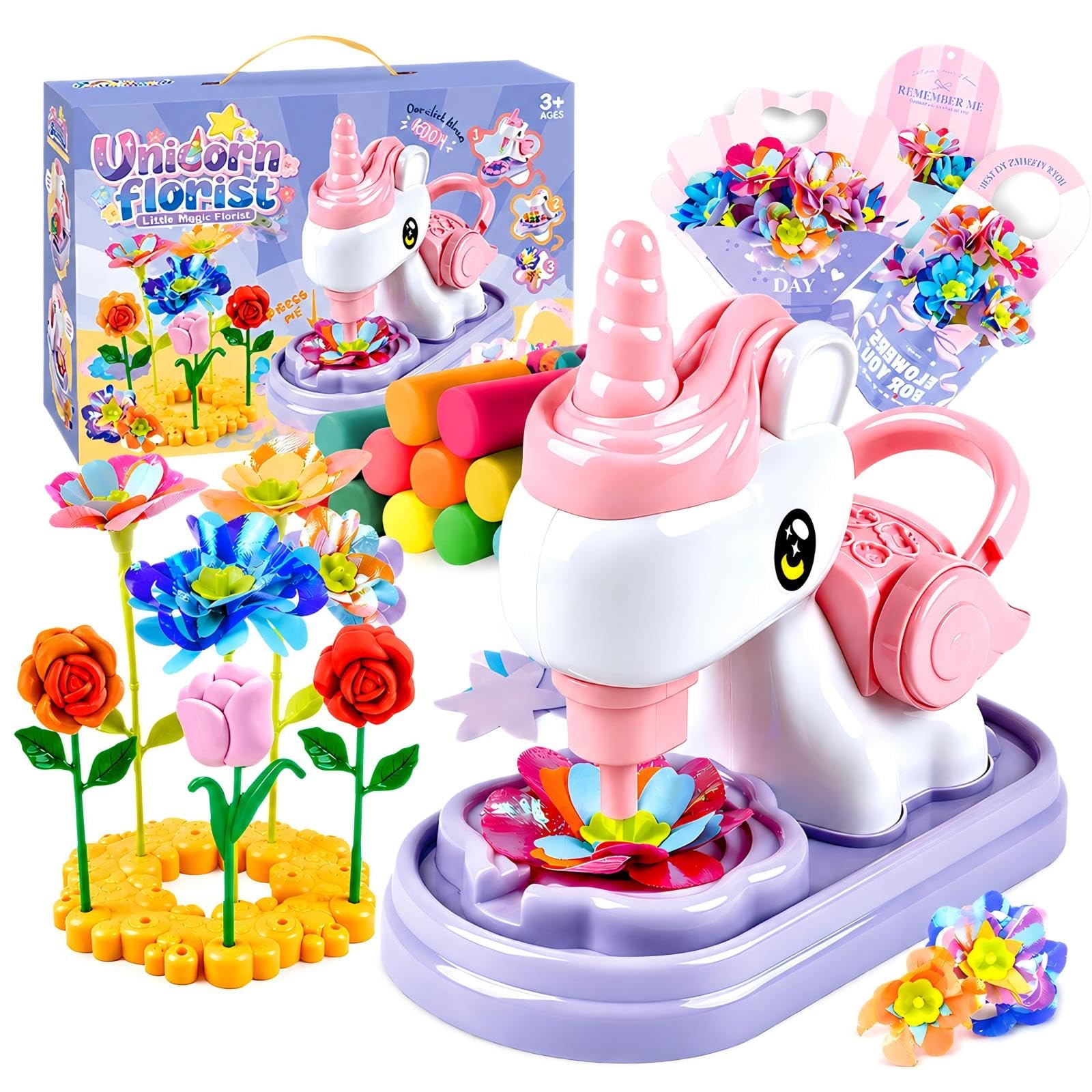 Craft Kits for Kids Ages 4-12, Flower Pressing Kit with 220+ Pieces, DIY Flower Making Art Set, Arts and Crafts for Kids, Party Bag Fillers, Girls Birthday Presents, Garden Toys & Reward Gifts