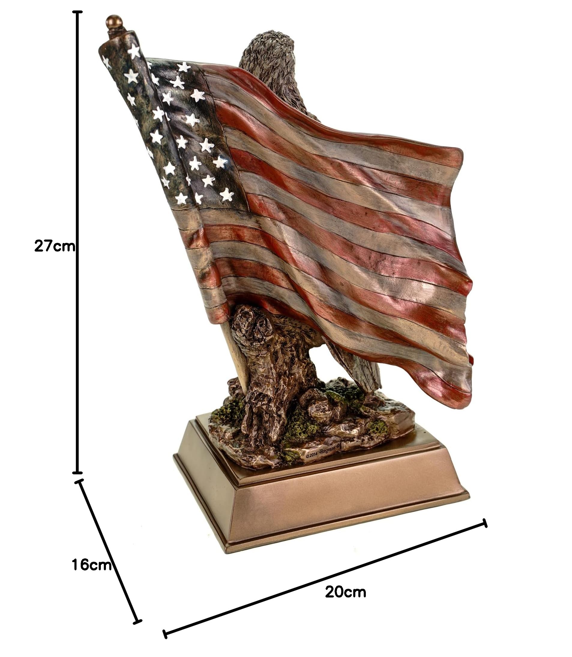Veronese Bielik z flagą USA orzeł Statua Wolności Statua Wolności Figurka Rzeźba
