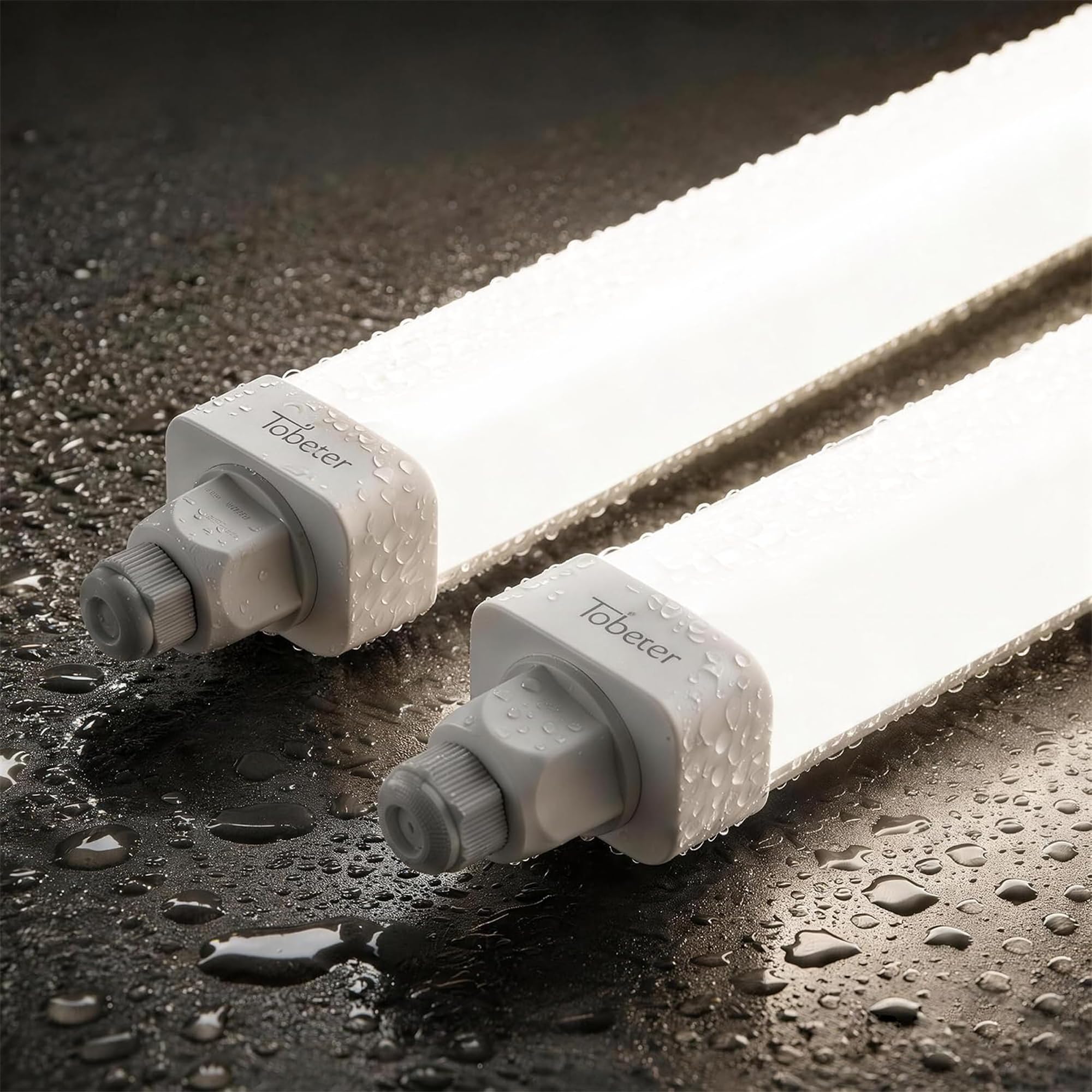 2 Stück LED Feuchtraumleuchte 150cm, 45W 4500LM Neutralweiß 4000K LED Feuchtraumlampe Röhre Wannenleuchte Deckenleuchte für Garage Keller Büro Feuchtraum, IP65 Wasserfest