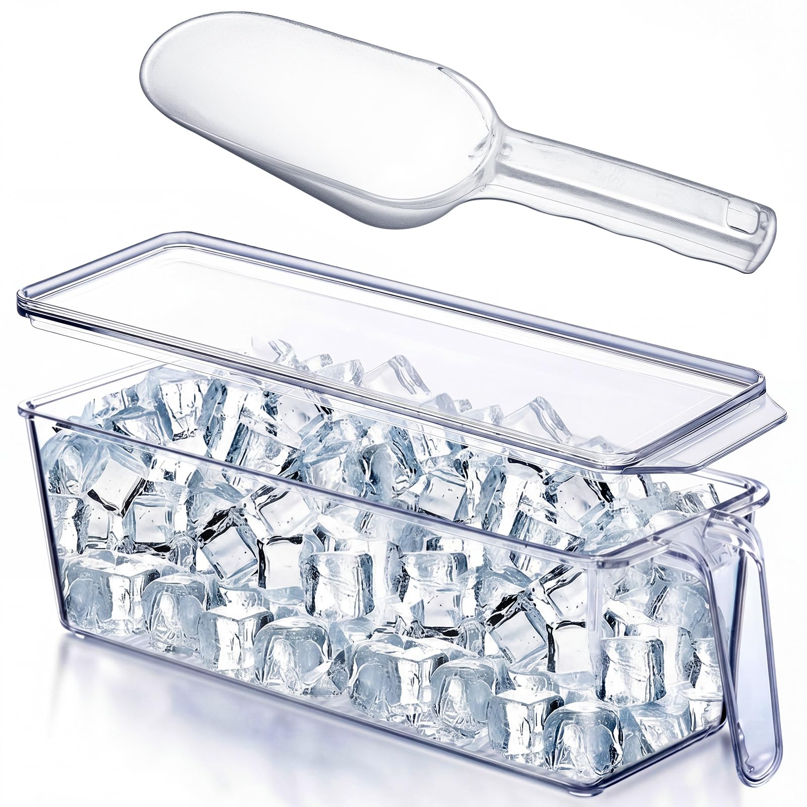 1 Set Ice Storage Bin for Freezer,12.4 x 3.94 x 3.94 Inches