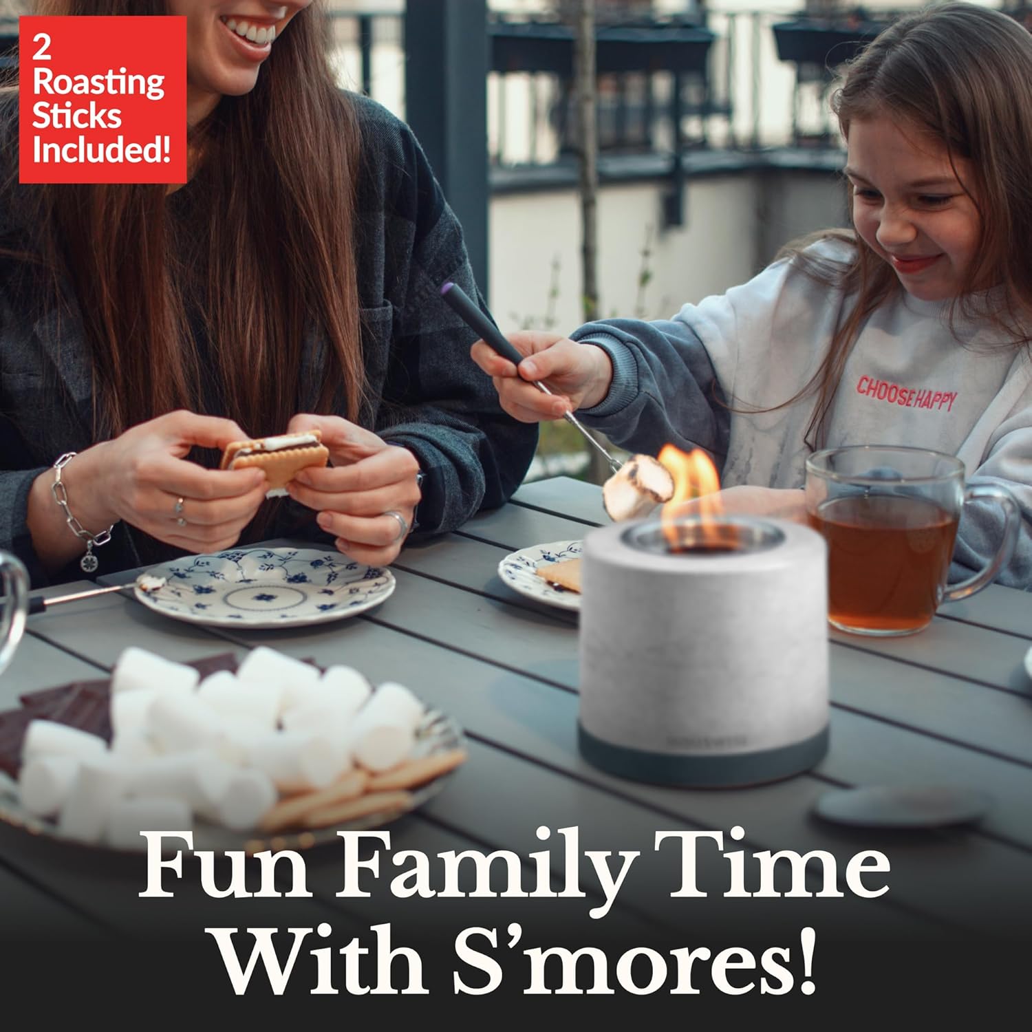 Mini Tabletop Fire Pit & S’mores Kit