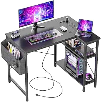 Amazon | TIQLAB ゲーミングデスク パソコンデスク L字型デスク