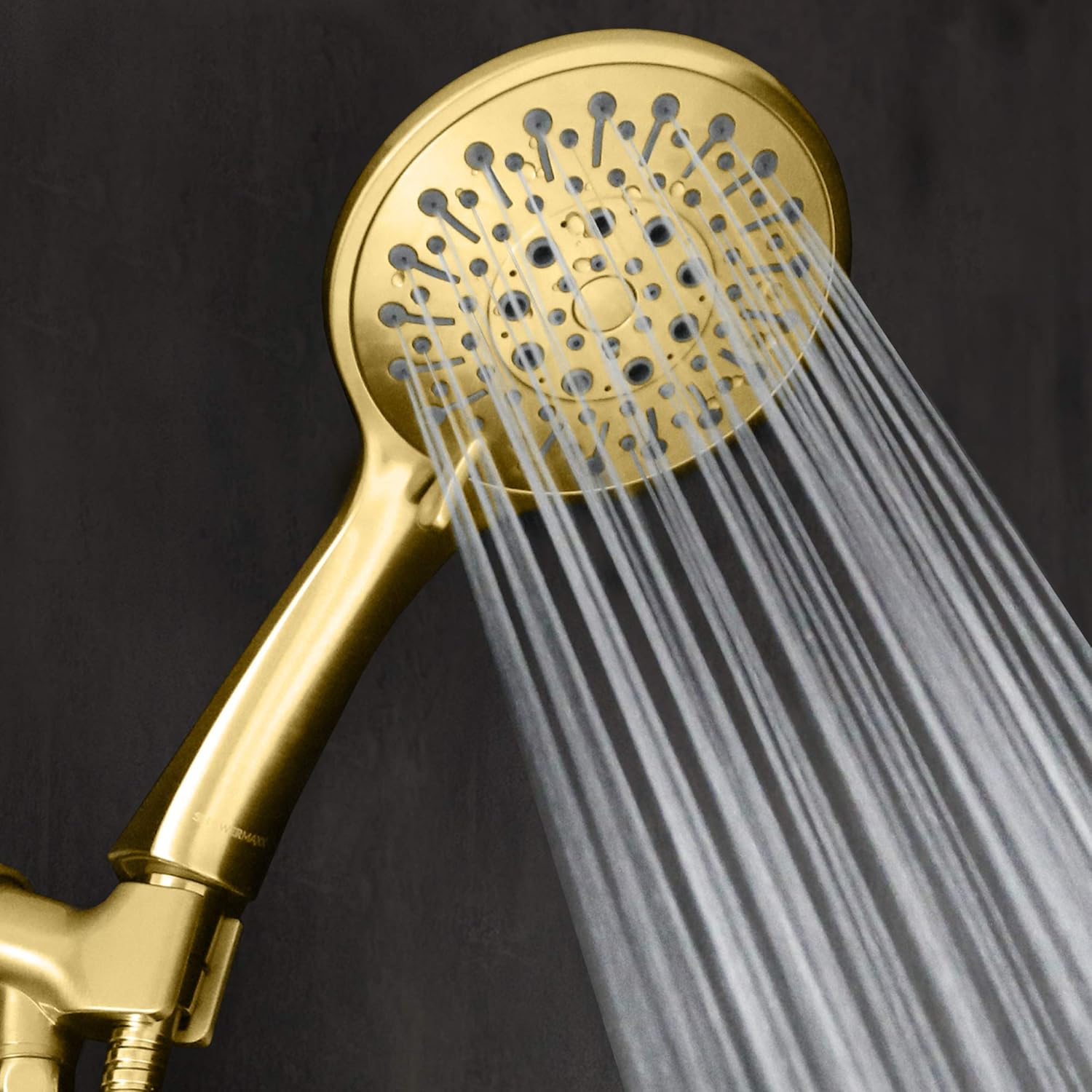 40% оƒƒ Dіѕсоunt ShowerMaxx, Elite Series, 6 Spray Settings 5 inch Hand Held Shower Head, Extra Long Stainless Steel Hose, MAXX-imize Your Shower with Showerhead in Polished Brass/Gold Finish