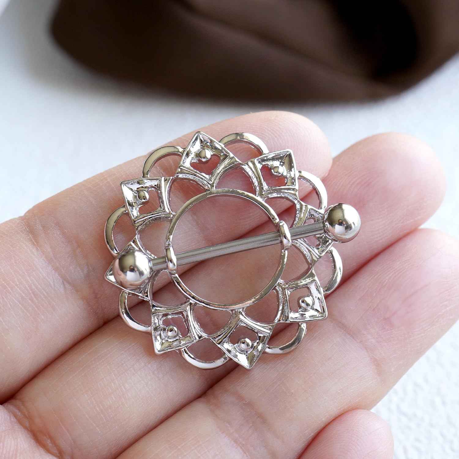 14G Nipple Piercing Jewelry, Nipple Rings Surgical Steel for Men and Women, Nipple Shields Barbell Rings