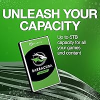 Vista 4 de Seagate BarraCuda - Disco duro interno de 500 GB, SATA de 2,5 pulgadas, 6 Gb/s, 5400 RPM, caché de 128 MB para PC y laptop, embalaje sin frustración