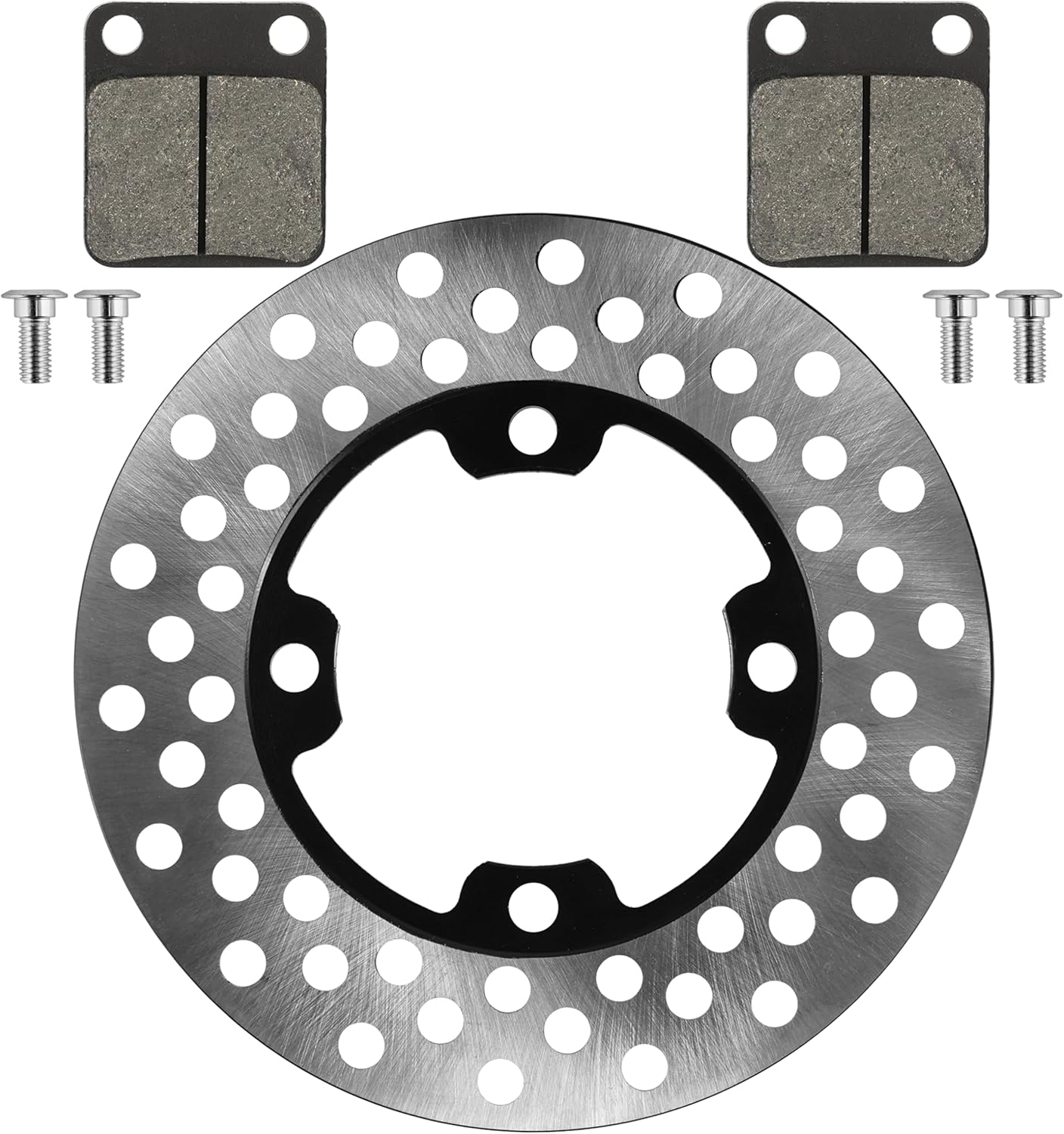 Caltric 2 Front Brake Disc Rotor with Bolts Compatible with Yamaha Big Bear 400 YFM400FB 4x4 2007 2008 2009-2012