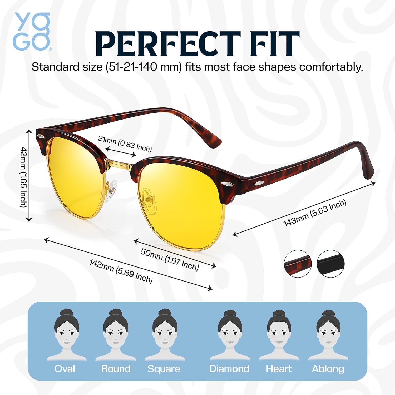 Night Driving Glasses Men Women Polarized Night Vision Glasses Diminish Oncoming Headlights and Reflections - Image 5