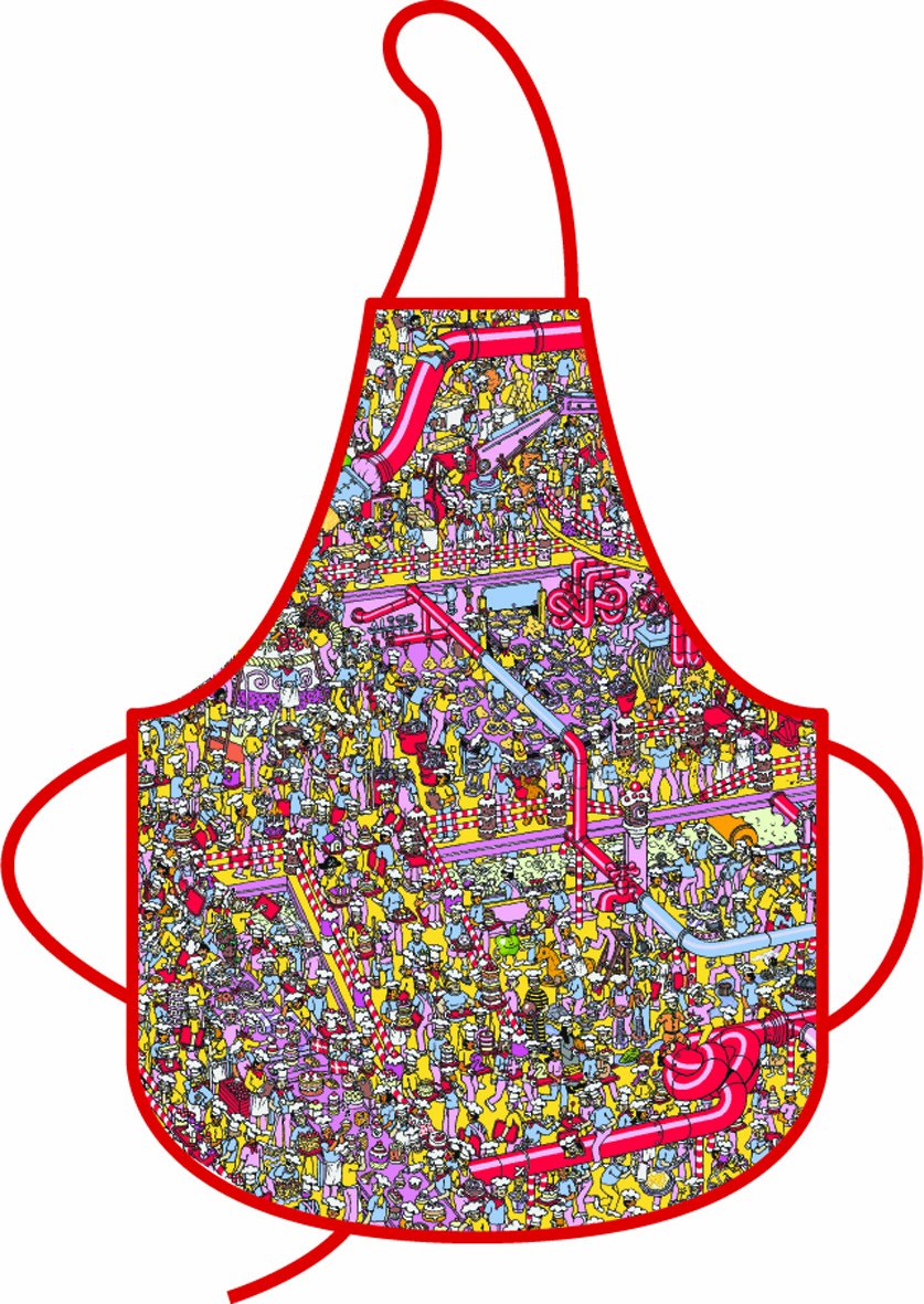 Half Moon Bay Brown Apron, Where's Wally Cake Factory