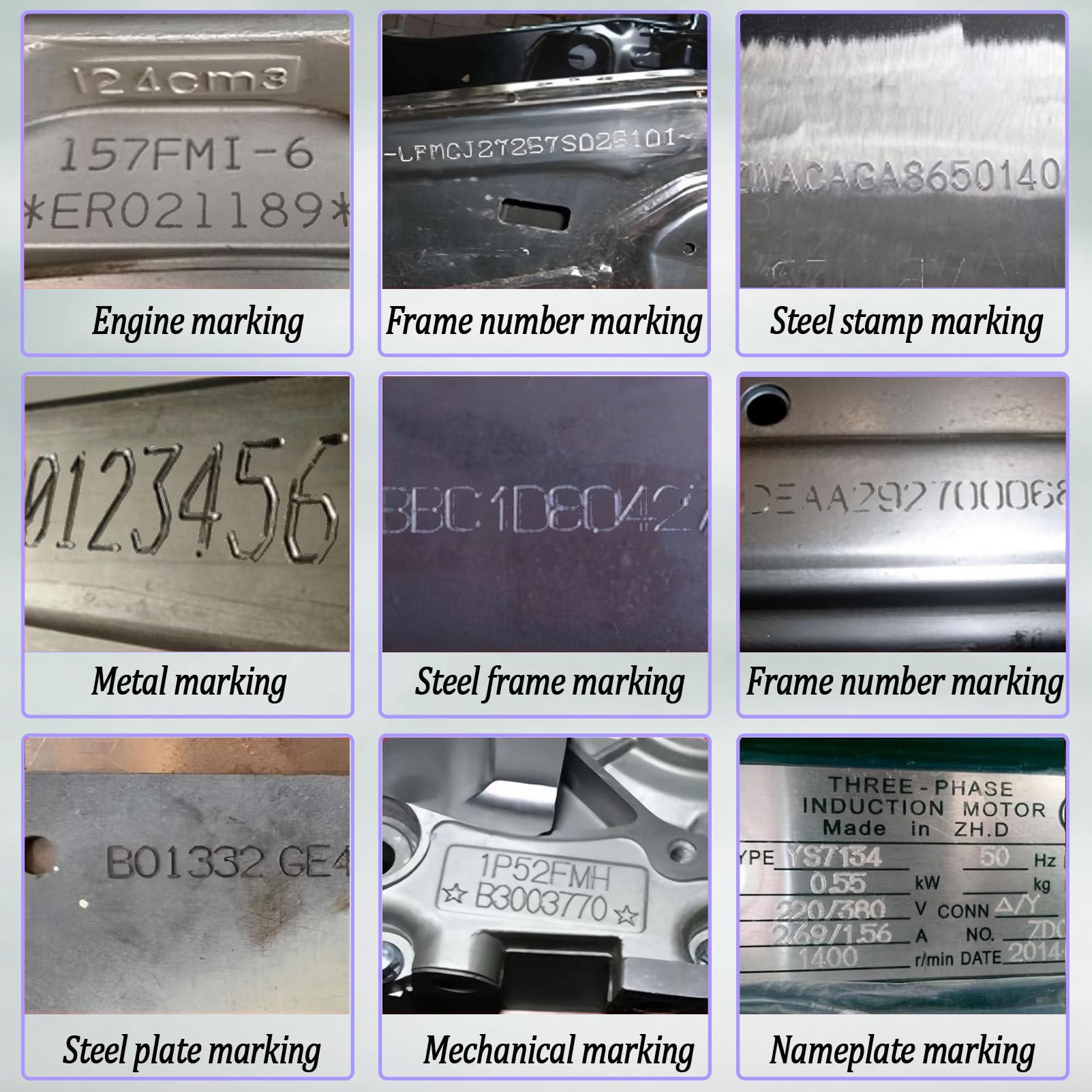 Máquina de grabado neumática para marcado de metal, grabador de número de identificación de vehículo, marcador de punto resistente